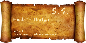 Sudár Ibolya névjegykártya